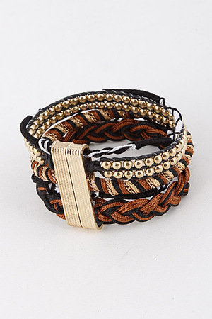 Mixed Braided and Beads Bracelet 5JAE6